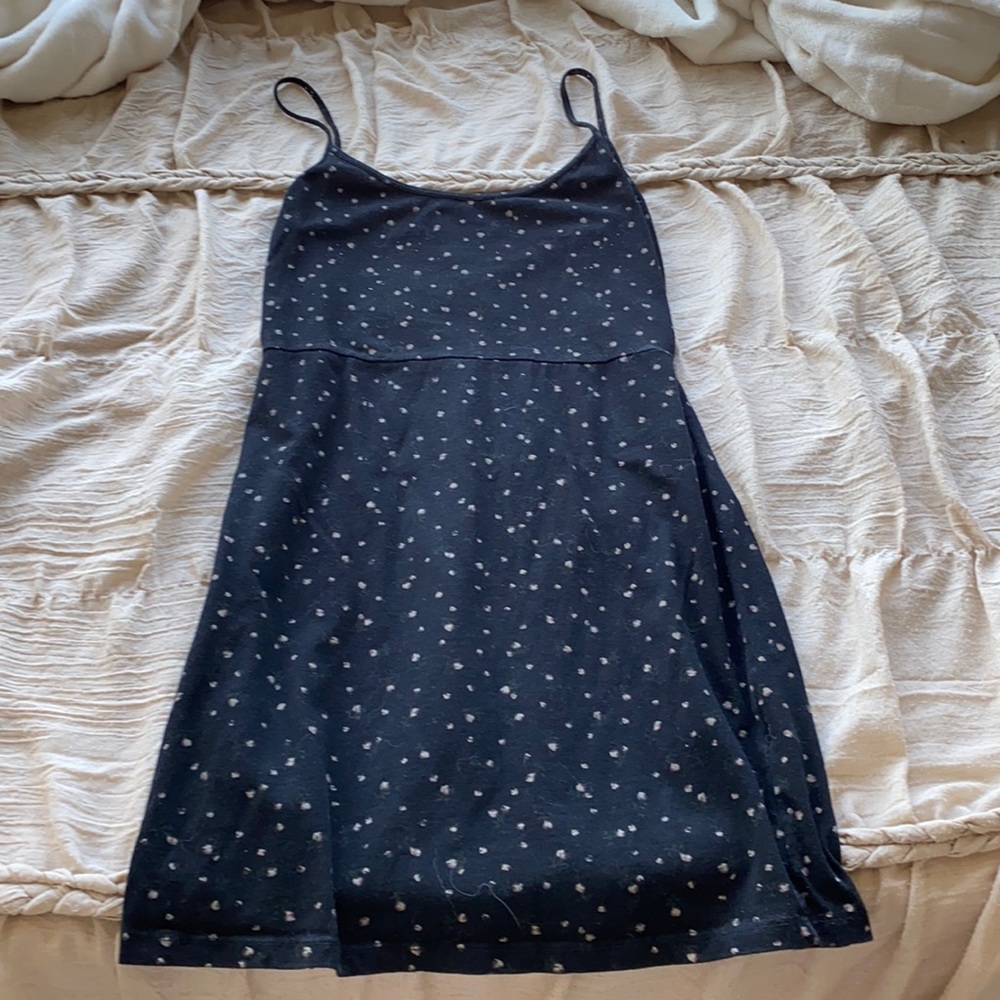 Brandy Melville black floral mini dress
